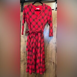 Plaid Red Dress